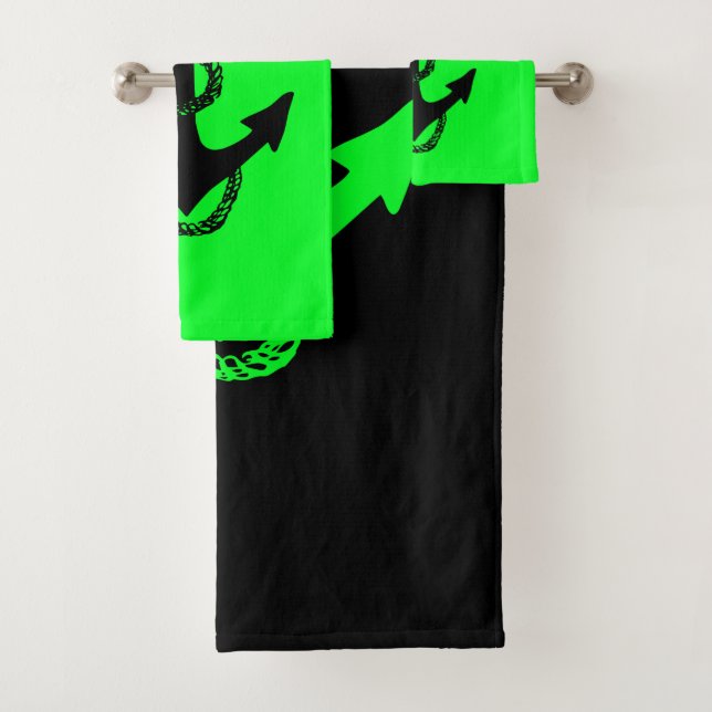nautical ANCHOR + ROPE | Bath Towel Set (Insitu)