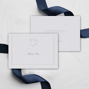 Nautical Anchor Rope Crest Coastal Formal Wedding Thank You Card