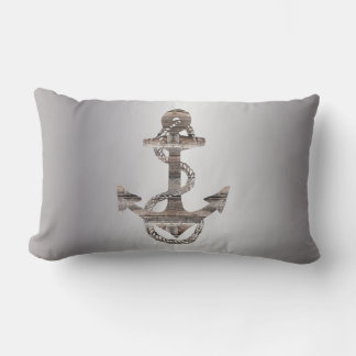 nautical ANCHOR + ROPE w/ reversed sides | Lumbar  Cushion