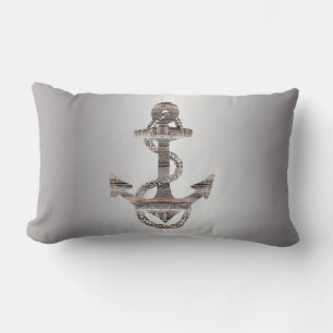 nautical ANCHOR + ROPE w/ reversed sides Lumbar Lumbar Cushion