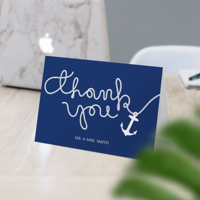 Nautical Anchor & Rope Wedding Thank You (Creator Uploaded)