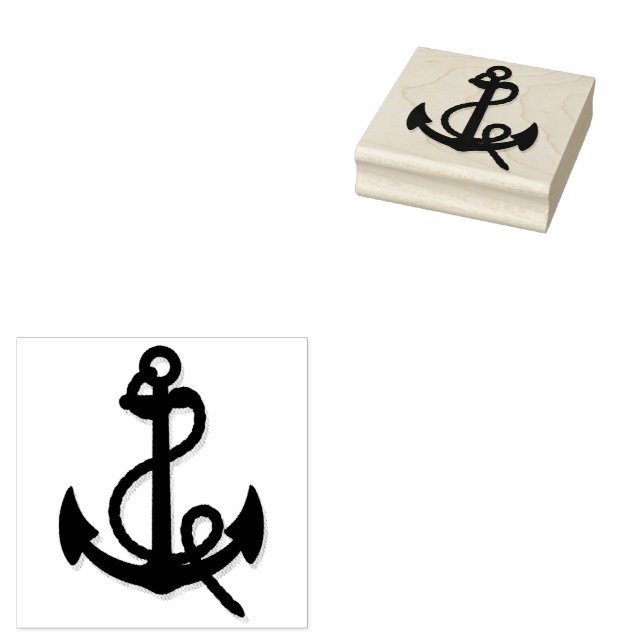 Nautical Anchor  Rubber Stamp (Stamped)
