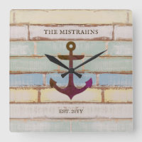 Nautical Anchor Rustic Wood Boat Name Family