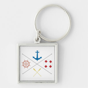 Nautical Anchor Sail Sailing Boat Ore Key Chain