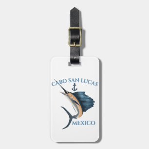 Nautical Anchor Sailfish Cabo San Lucas Luggage Tag