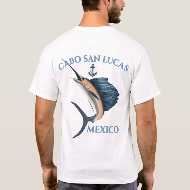 Nautical Anchor Sailfish Cabo San Lucas T-Shirt (Back)