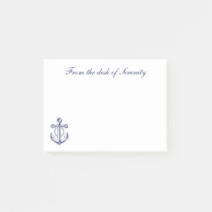 Nautical Anchor Sailor Ocean Sea Personalised Post-it Notes