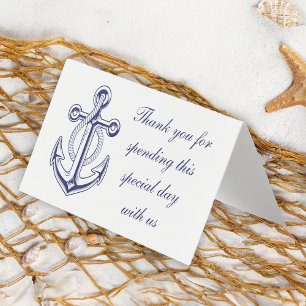 Nautical Anchor Sailor Ocean Thank You Wedding