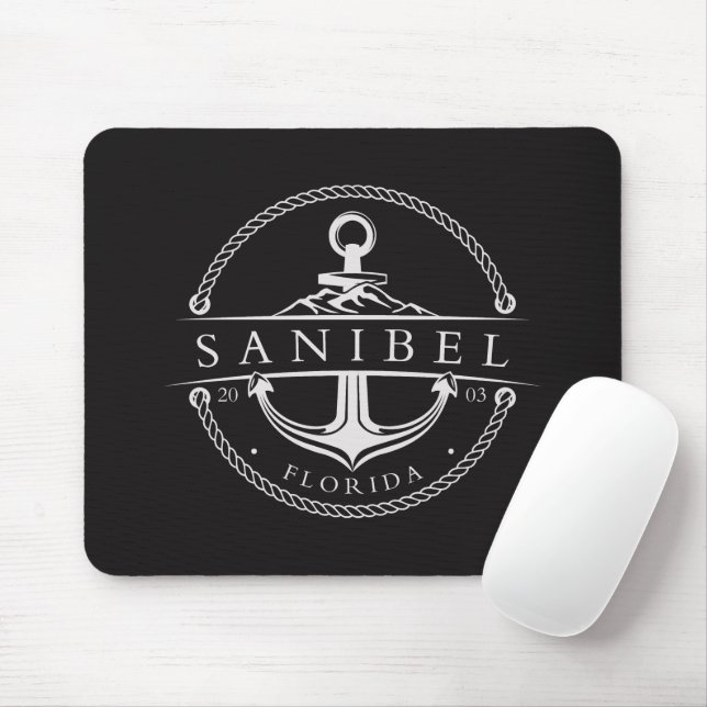 Nautical Anchor Sanibel Florida 2003 Mouse Pad (With Mouse)