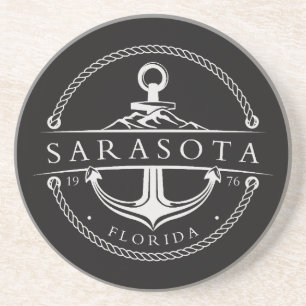 Nautical Anchor Sarasota Florida 1976 Coaster