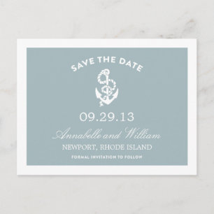 NAUTICAL ANCHOR SAVE THE DATE POST CARD