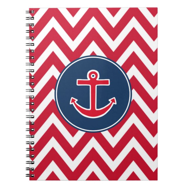 Nautical Anchor School Notebook Journal Gift (Front)