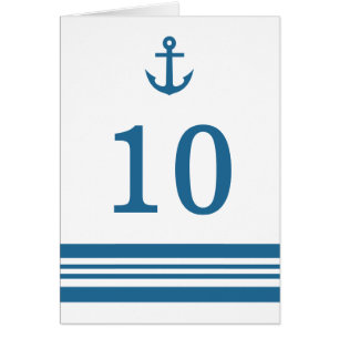 Nautical Anchor Table Number Card