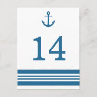 Nautical Anchor Table Number Postcard