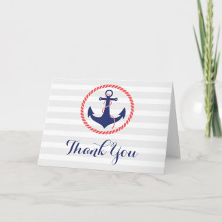 Nautical Anchor Thank You Card