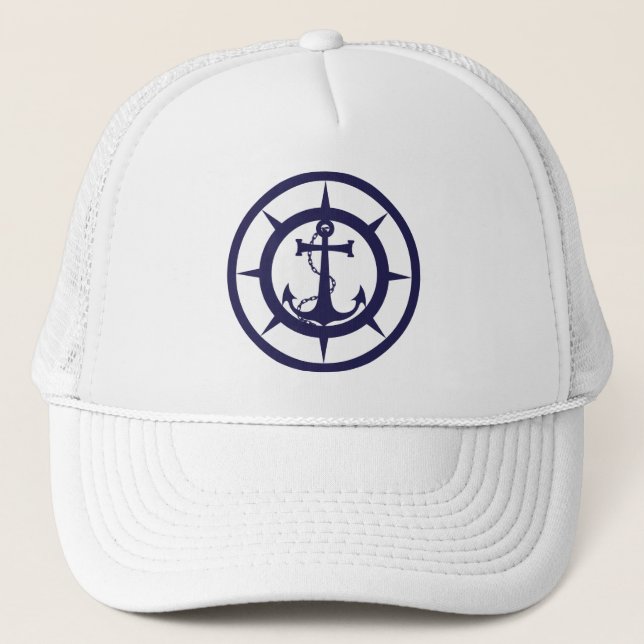 Nautical Anchor Trucker Hat (Front)