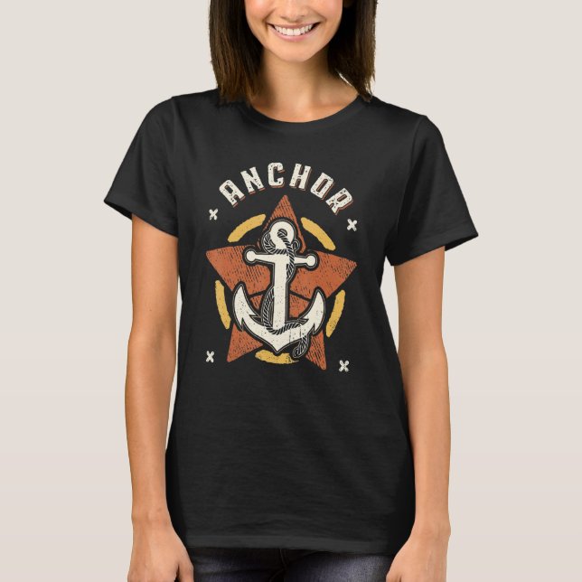 Nautical Anchor Vintage Retro Classic T-Shirt (Front)
