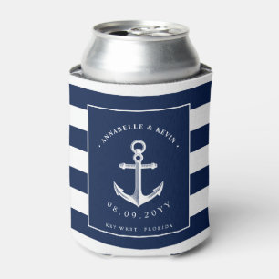 Nautical Anchor Wedding Can Cooler