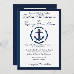 Nautical Anchor, Wedding Invitation