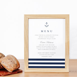 Nautical Anchor Wedding Menu Sign