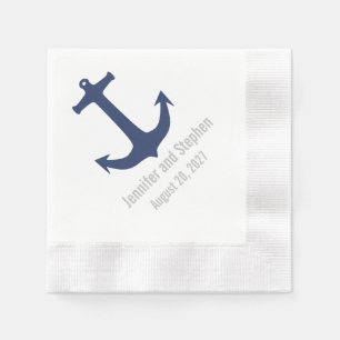 Nautical Anchor Wedding Napkin