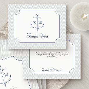 Nautical Anchor Wedding Thank You Card