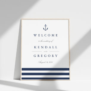 Nautical Anchor Wedding Welcome Sign
