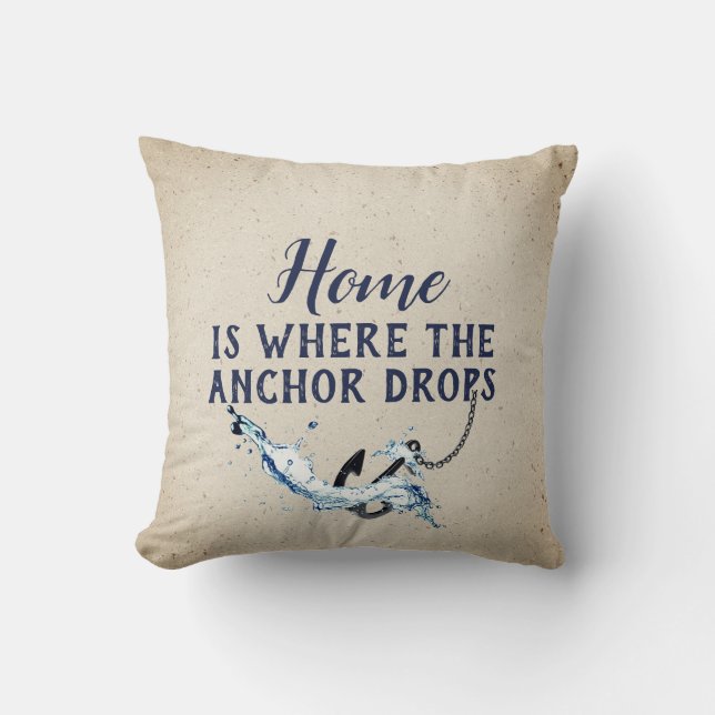Nautical Anchor With Quote Cushion (Front)