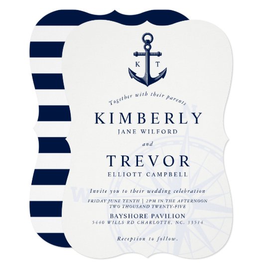 Nautical Anchored Love Wedding Invite