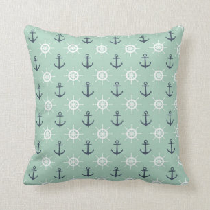 Nautical Anchors and Helms Cushion