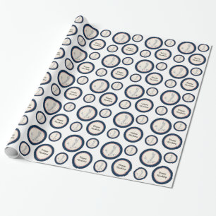 Nautical Anchors Beach Birthday Wrapping Paper