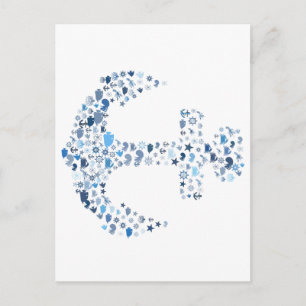 nautical ancla postcard