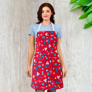 Nautical And Ocean Icons Apron