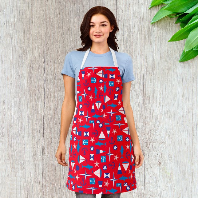 Nautical And Ocean Icons Apron (Creator Uploaded)