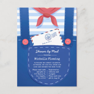 Nautical Baby Boy Shower by Mail Postcard
