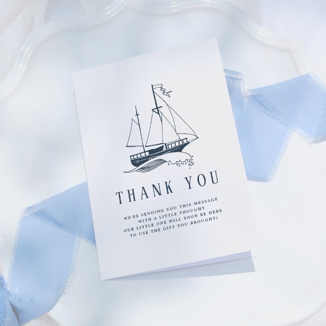 Nautical Baby Boy Shower Thank You Card (Creator Uploaded)