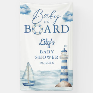 Nautical Baby On Board Shower Welcome Banner