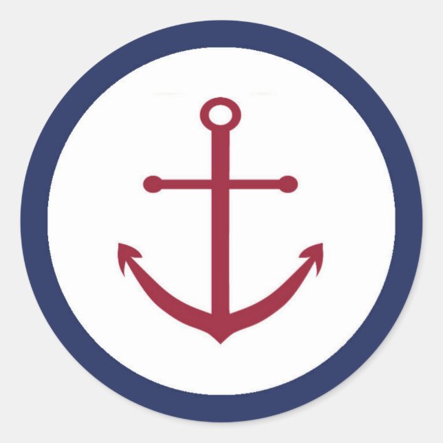 Nautical Baby Shower Anchor Envelope Seal (Front)