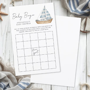 Nautical Baby Shower Bingo Game