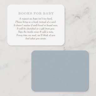 Nautical Baby Shower Books for Baby Request Enclosure Card