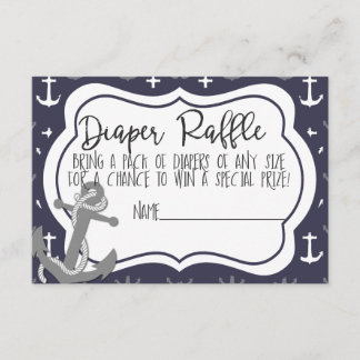Nautical Baby Shower Boy Ahoy Its a Boy diaper Enclosure Card
