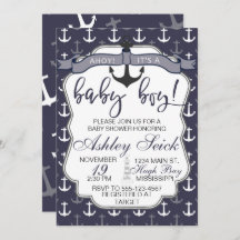 Nautical Baby Shower Boy Ahoy Its a Boy Invite