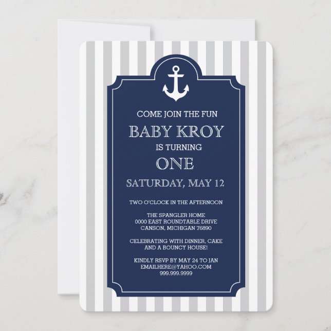 Nautical Baby Shower Invitation (Front)
