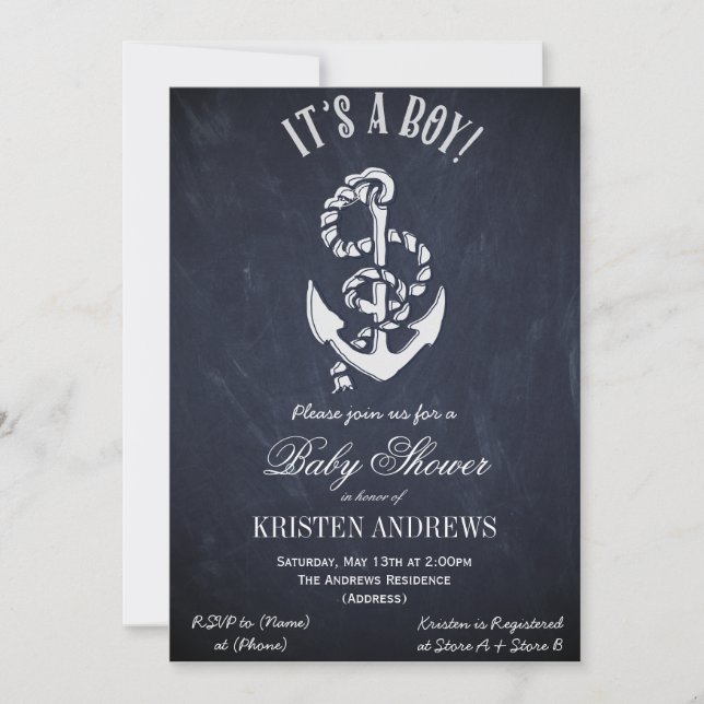 Nautical Baby Shower Invitation (Front)