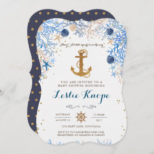 Nautical Baby Shower Invitation