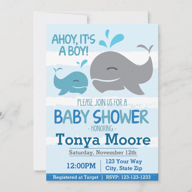Nautical Baby Shower Invitation (Front)
