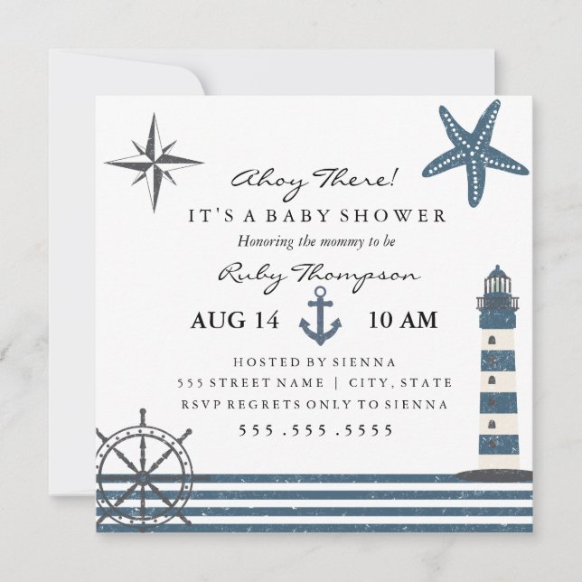 Nautical Baby Shower Invitation (Front)