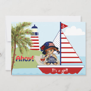 Nautical Baby Shower Invitation for Girl