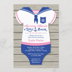 Nautical Baby Shower Invitation, Gender Neutral Invitation