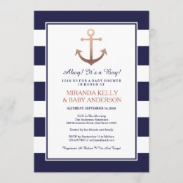 Nautical baby shower invitation, nautical invite